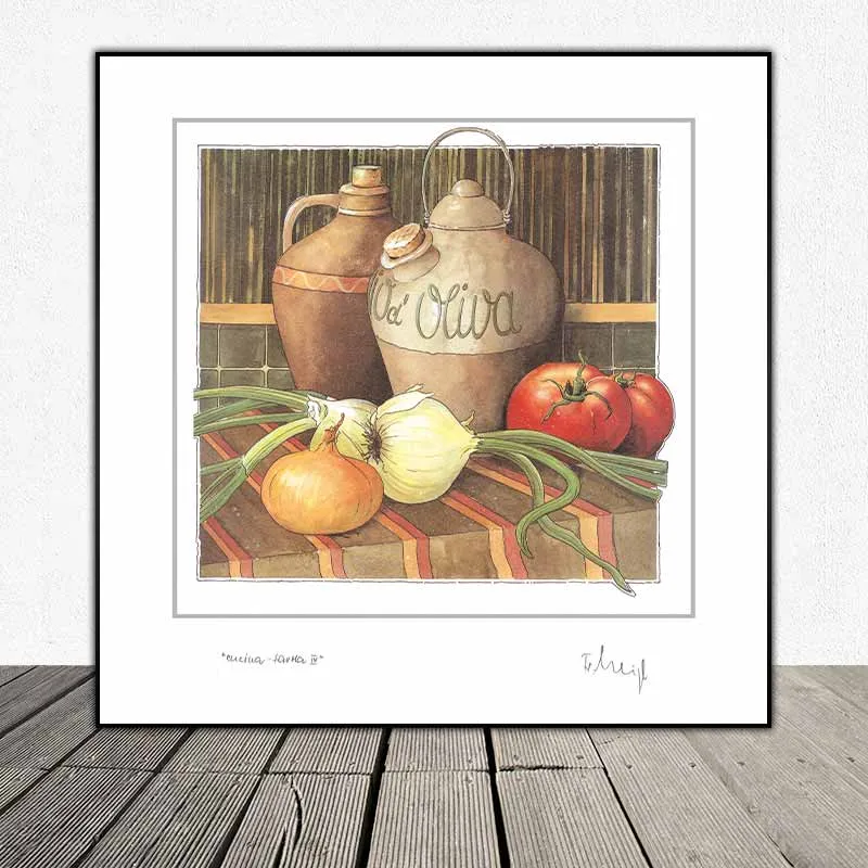 Tranh tĩnh vật ẩm thực: Gợi ý trang trí cho căn bếp thêm phần thi vị