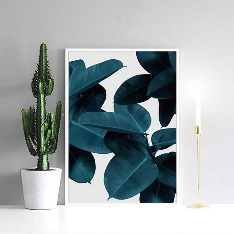 Tranh canvas lá đa nhiệt đới