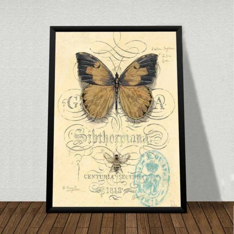 Tranh bướm theo phong cách Retro