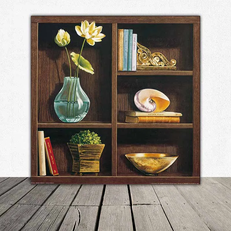 Tranh giả kệ gỗ trang trí