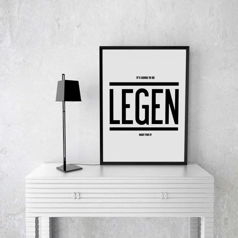 Tranh Scandinavian lá vàng gold, chữ legen, bọ hung và núi đồi trừu tượng