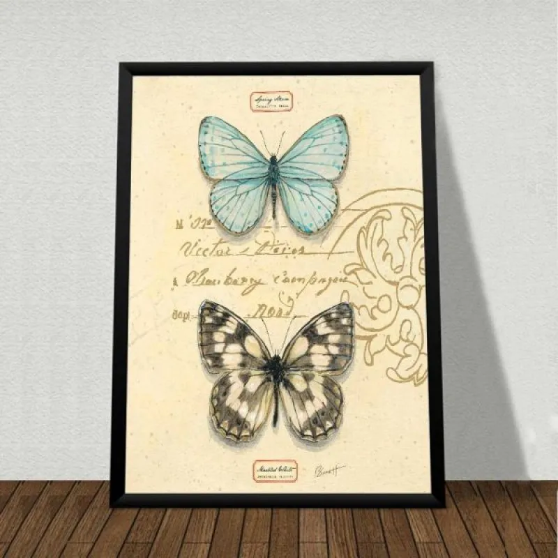 Tranh bướm theo phong cách Retro