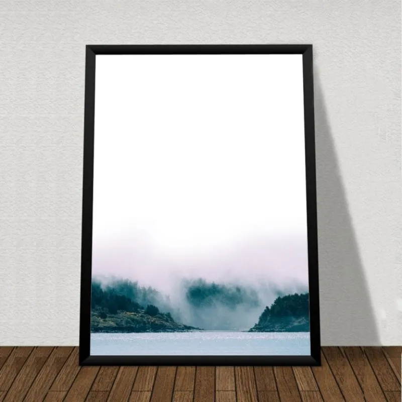 Tranh Bắc Âu Scandinavian phong cảnh kết hợp chữ