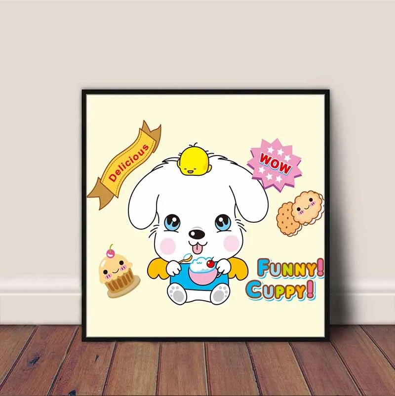 Tranh các loài vật ngộ nghĩnh treo phòng trẻ em