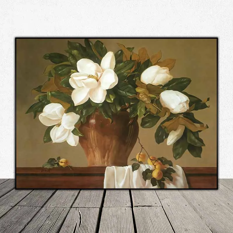 Tranh tĩnh vật hoa mộc lan