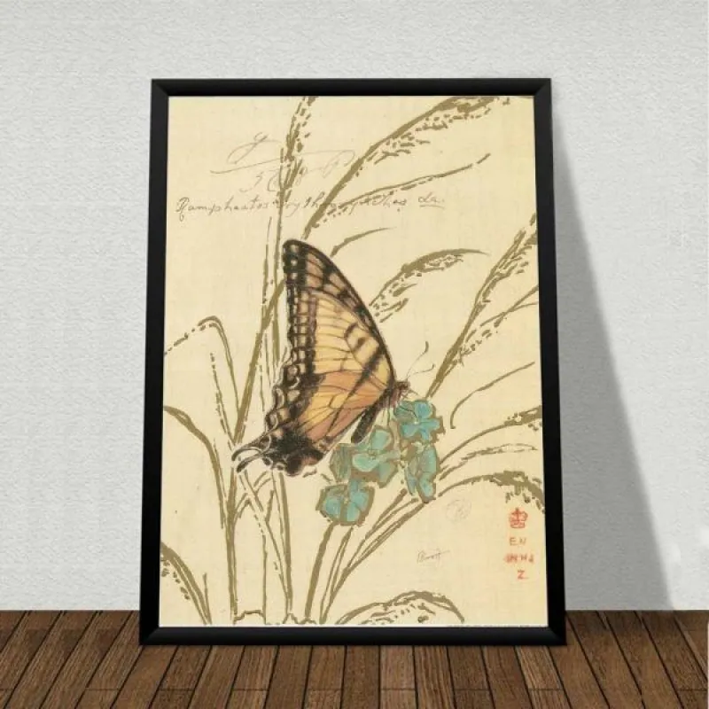 Tranh bướm theo phong cách Retro