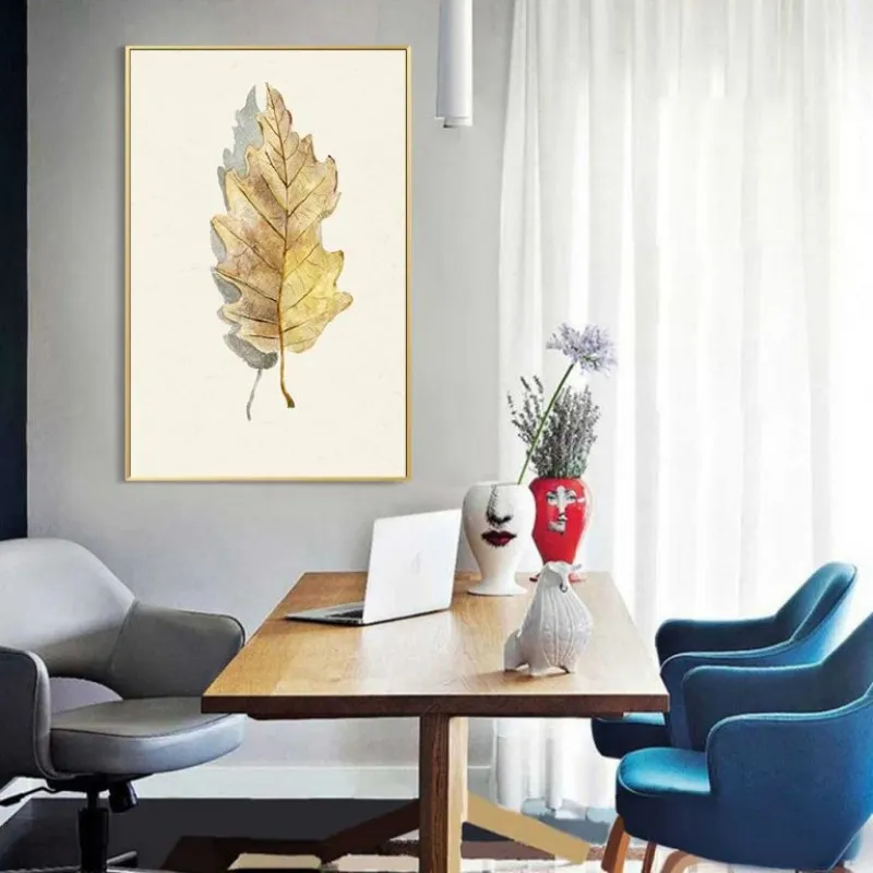 Tranh canvas lá cây khô mùa thu