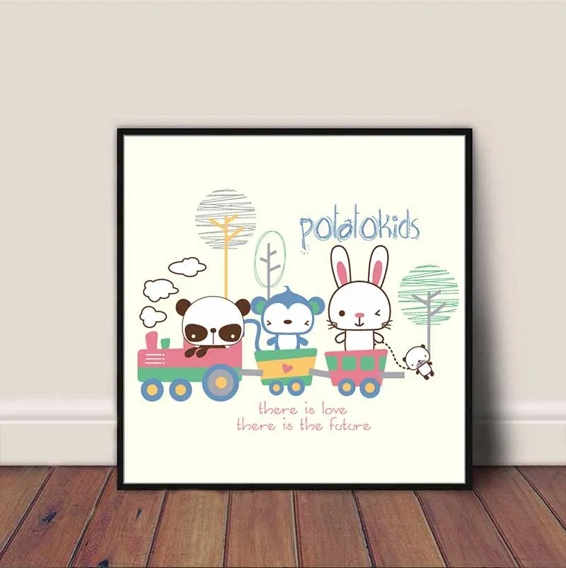 Tranh các loài vật ngộ nghĩnh treo phòng trẻ em