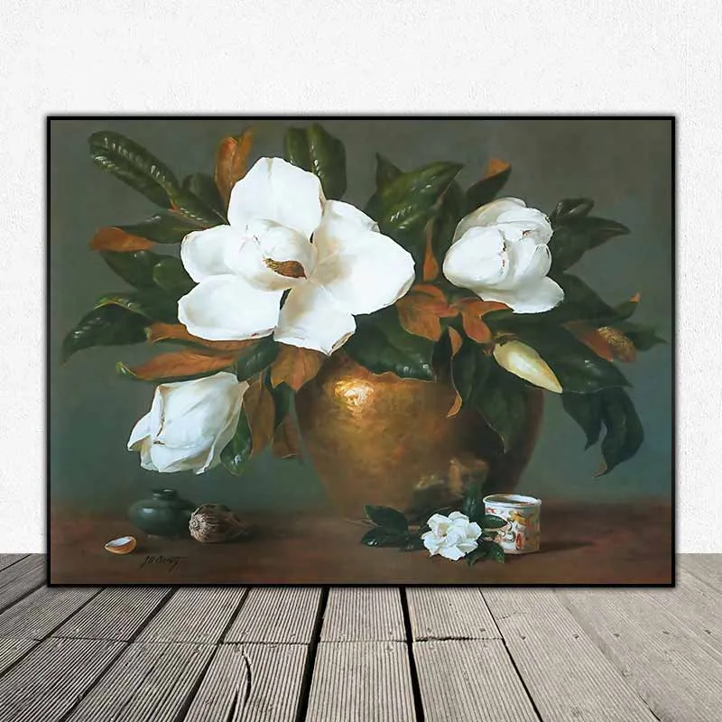 Tranh tĩnh vật hoa mộc lan