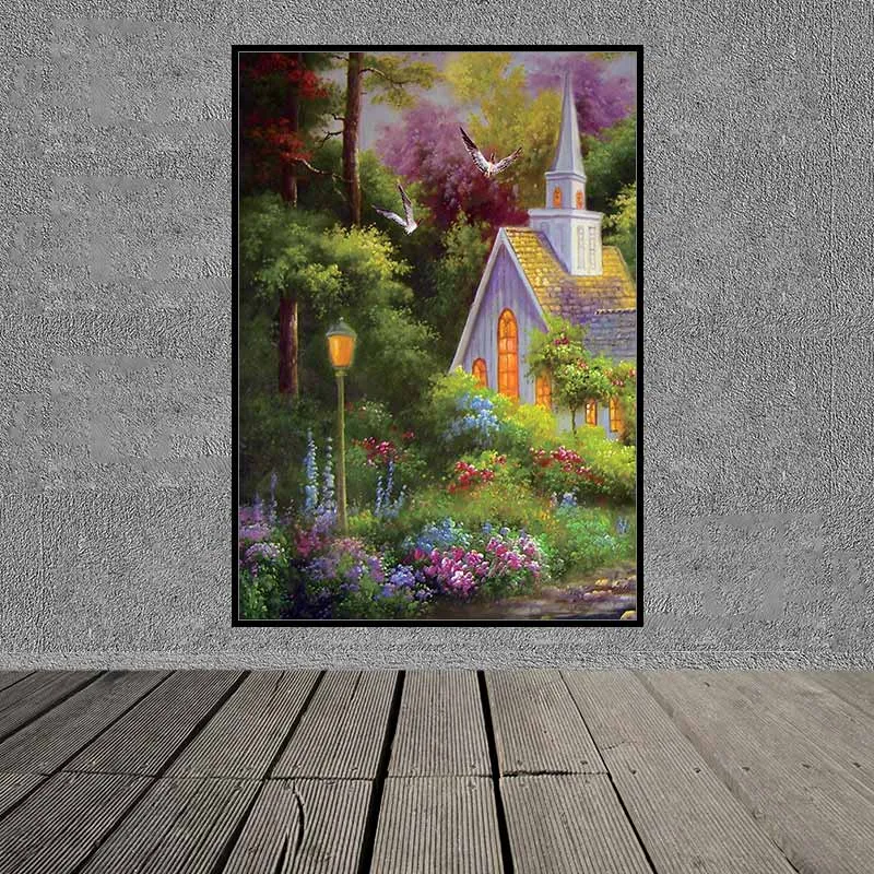 Tranh phong cảnh làng quê theo phong cách sơn dầu