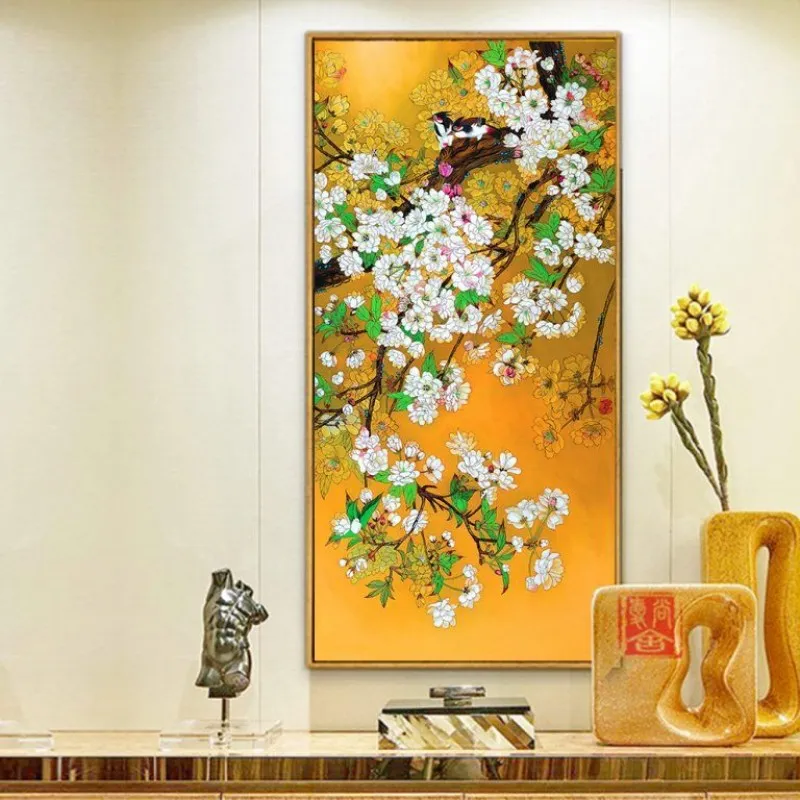 Tranh nhành hoa đào