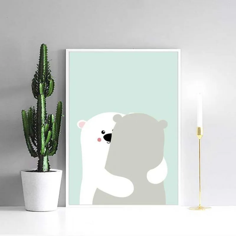 Tranh canvas động vật dễ thương