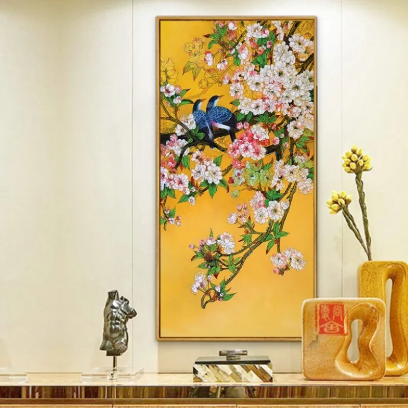 Tranh nhành hoa đào