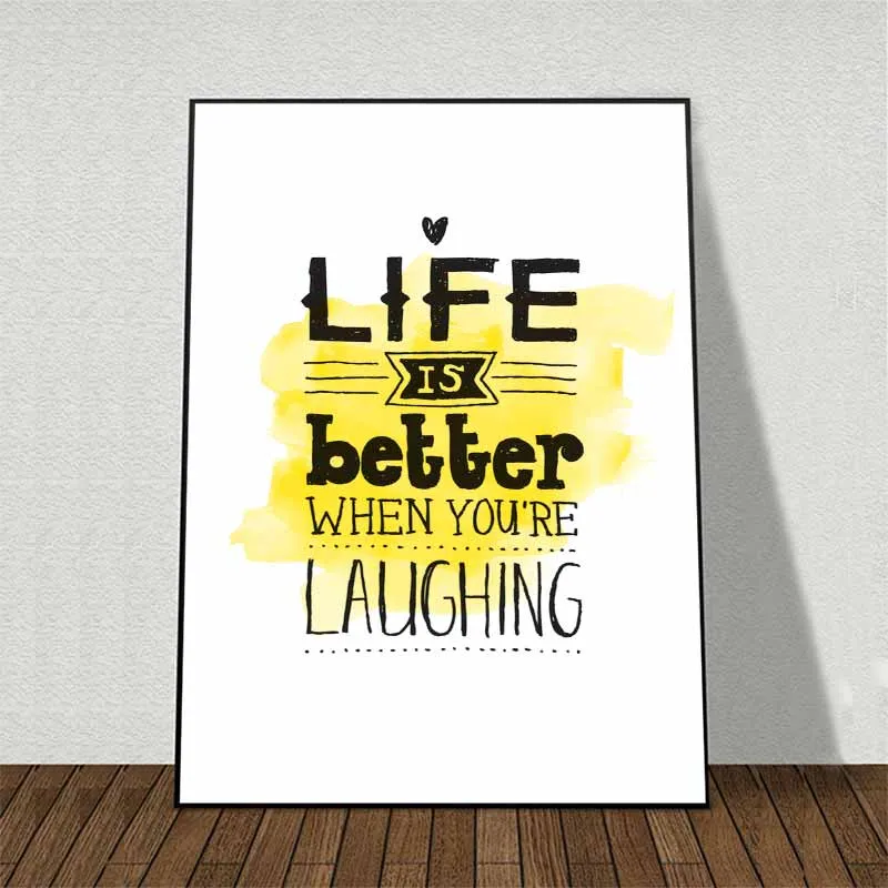 Tranh hoa và chim màu vàng kết hợp chữ