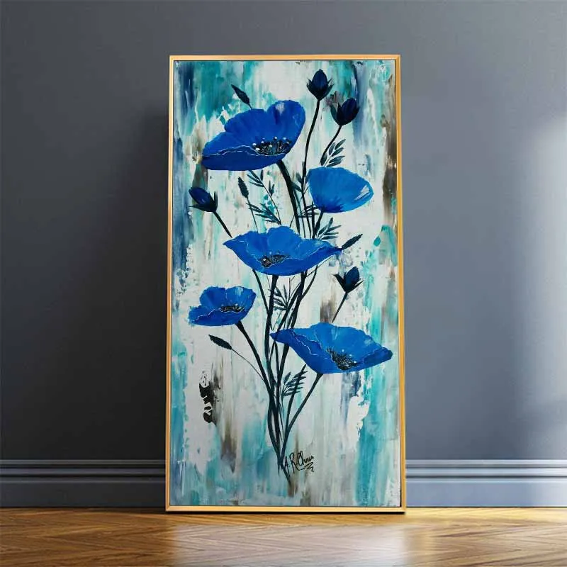 Tranh hoa sao nhái xanh và đỏ