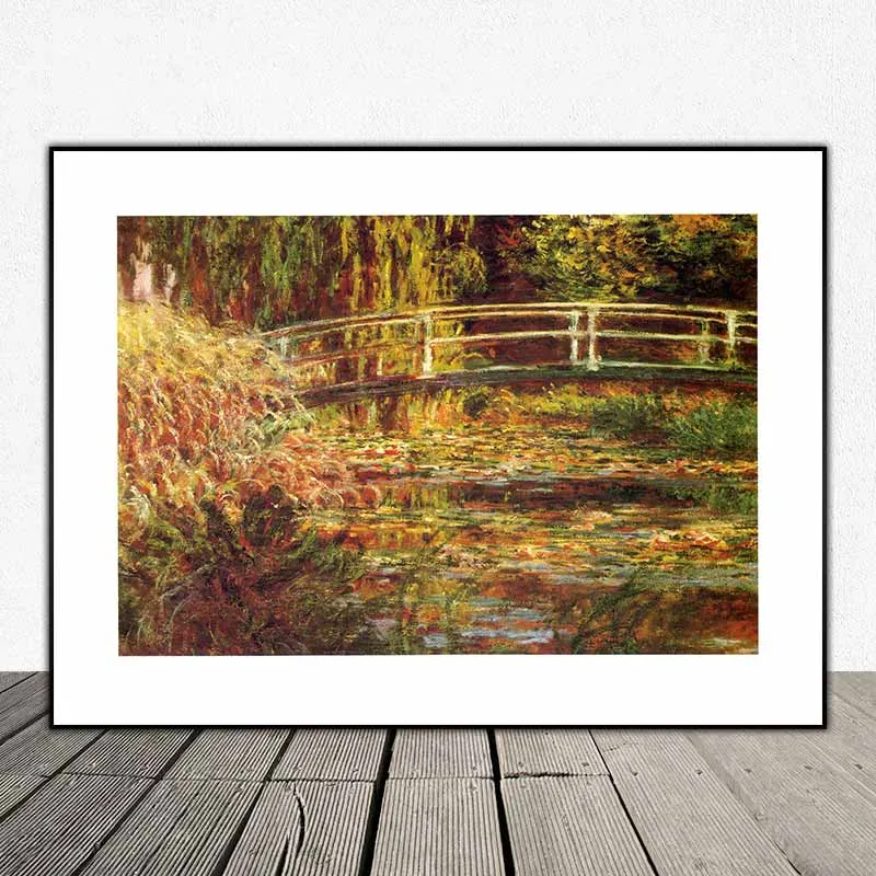 Tranh Water Lily Pond, symphony in rose - Ao hoa súng, bản giao hưởng hoa hồng - Claude Monet