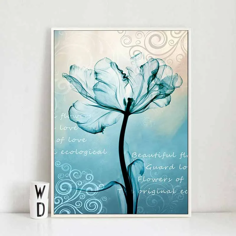 Tranh hoa trừu tượng âm bản