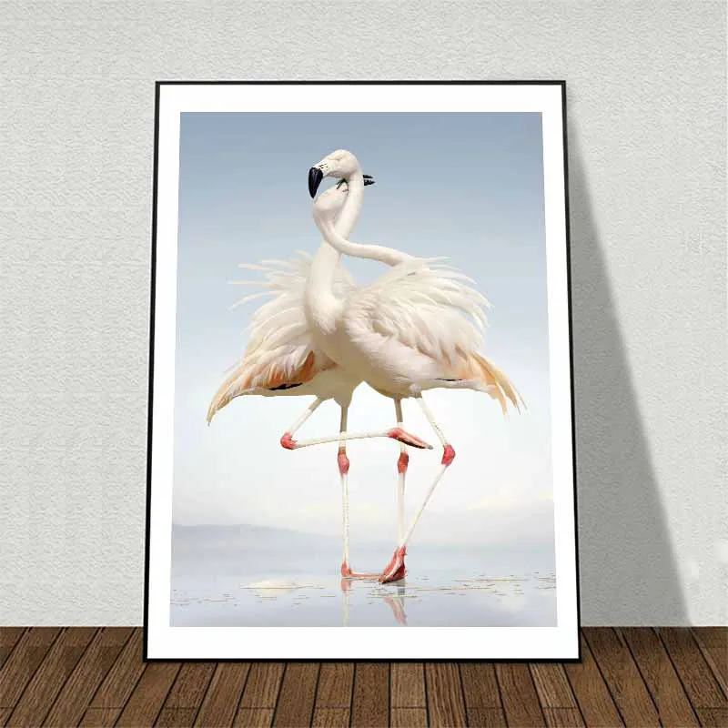 Tranh đôi chim Hạc trắng