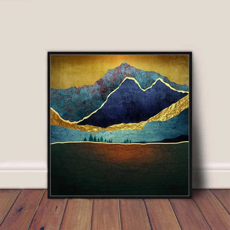 Tranh đồi núi phong cảnh trừu tượng