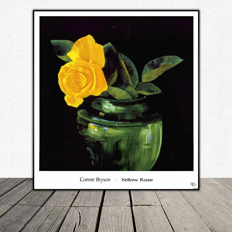 Tranh tĩnh vật bình hoa hồng của họa sĩ Connie Bryson