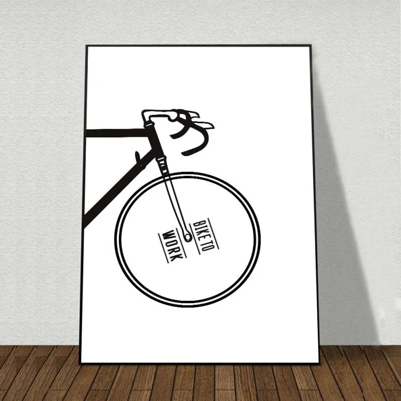 Tranh Scandinavian xe đạp