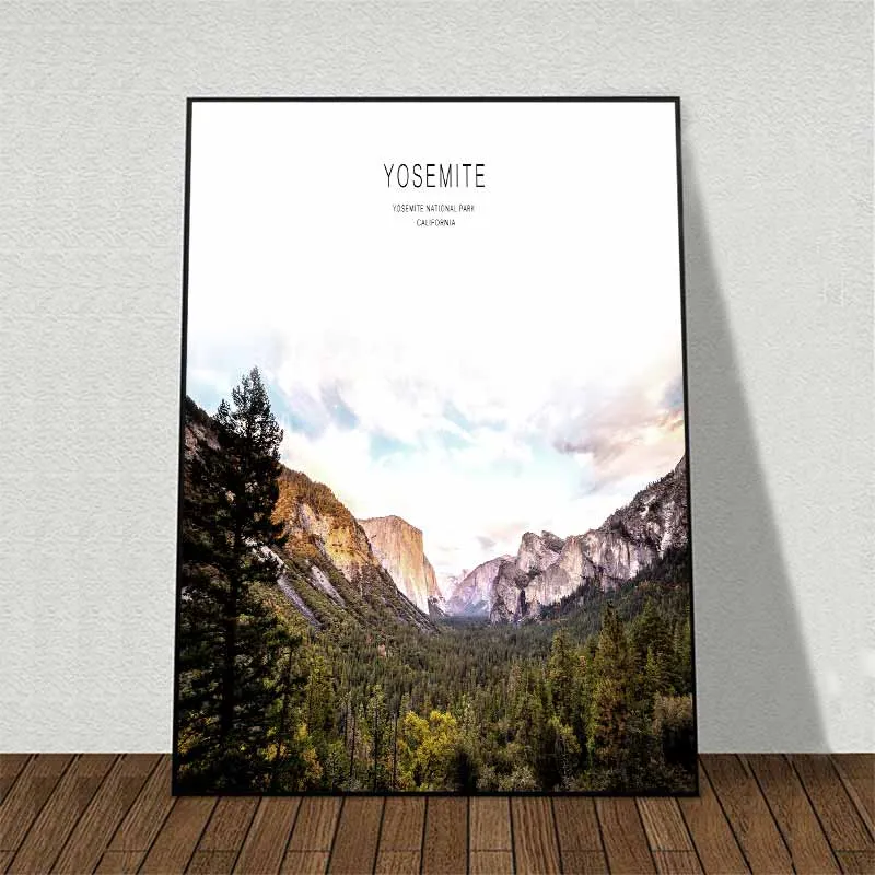 Tranh phong cảnh đồi núi hiện đại kết hợp chữ