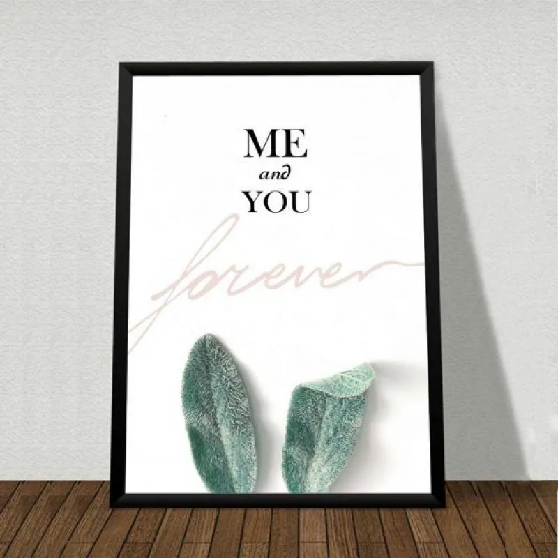 Tranh chữ và lá cây