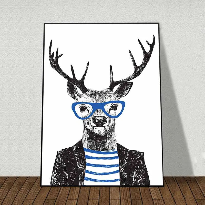 Tranh người nai trừu tượng