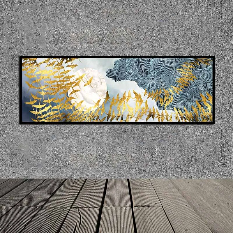 tranh trừu tượng đàn chim hạc