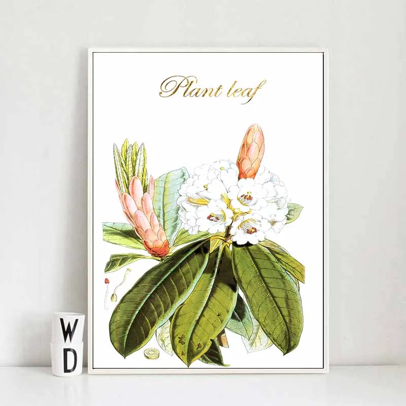 Tranh hoa đỗ quyên, cúc trắng, hoa hồng và lá phong vàng