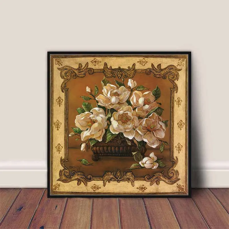 Tranh hoa trà trắng