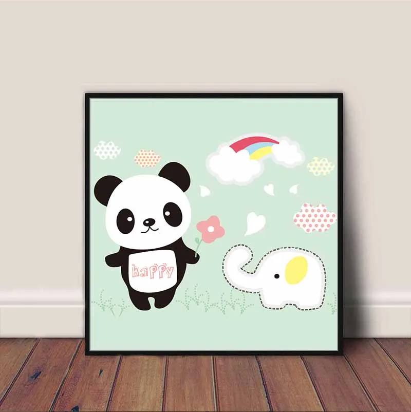 Tranh các loài vật ngộ nghĩnh treo phòng trẻ em