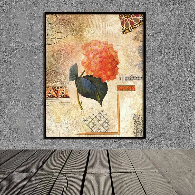 Tranh hoa cẩm tú cầu, hoa Lay ơn