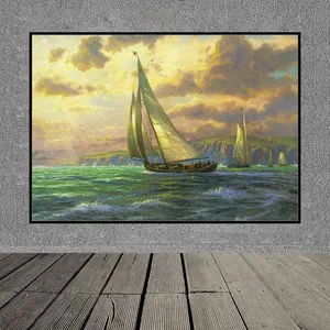 Tranh phong cảnh biển và thuyền buồm