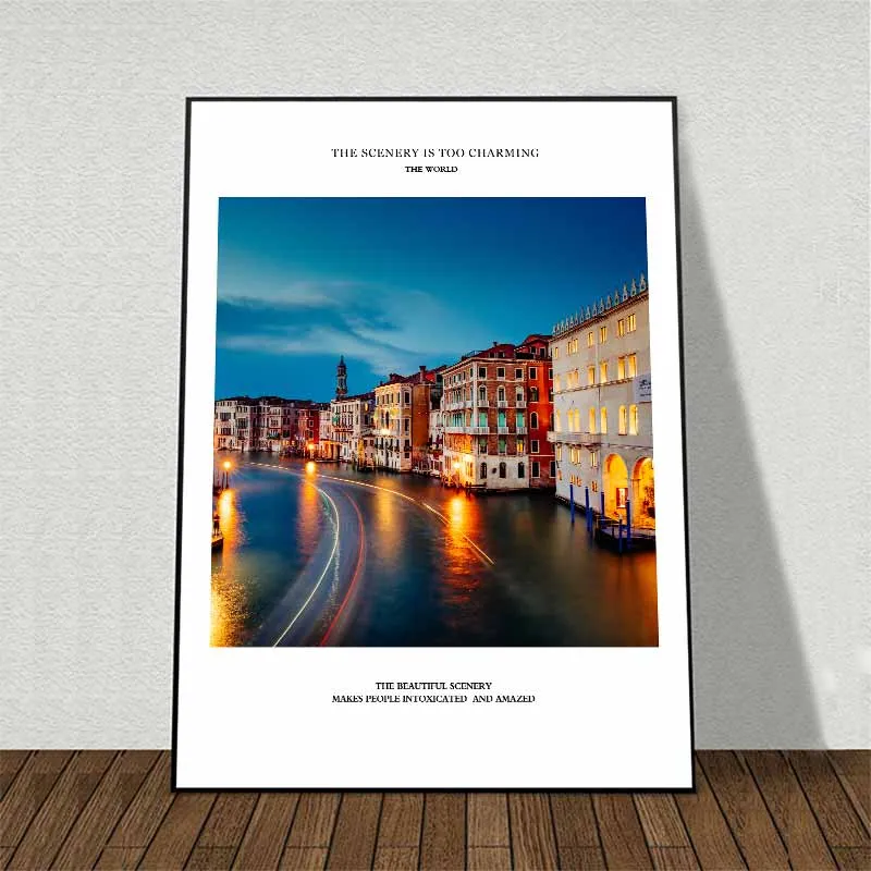 Tranh phong cảnh đêm Kênh đào Chính của Venezia, Ý