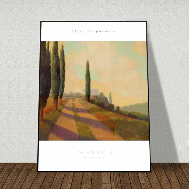 Tranh phong cảnh con đường mòn vùng Tuscan, Ý