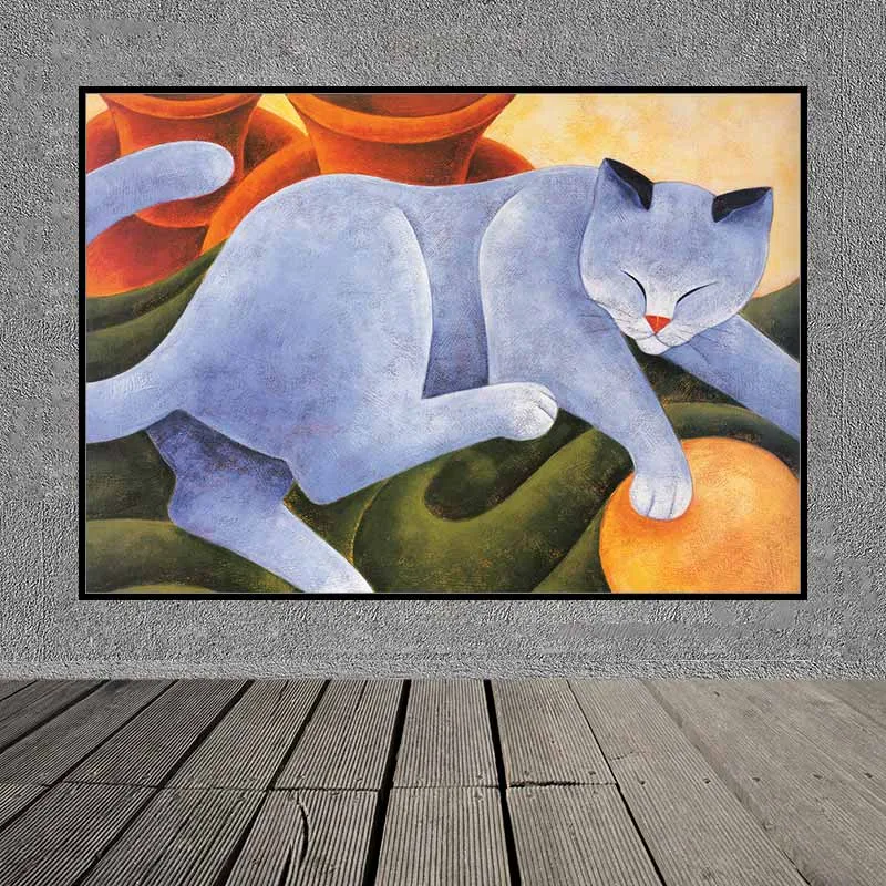 Tranh chó mèo dễ thương cách điệu