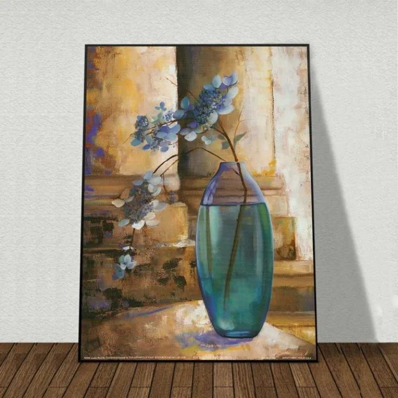 Tranh hoa thanh cúc theo phong cách Retro