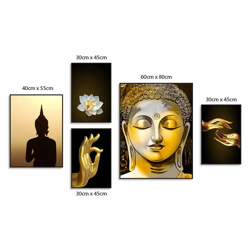 Tranh Phật giáo, bàn tay Phật và hoa sen trắng