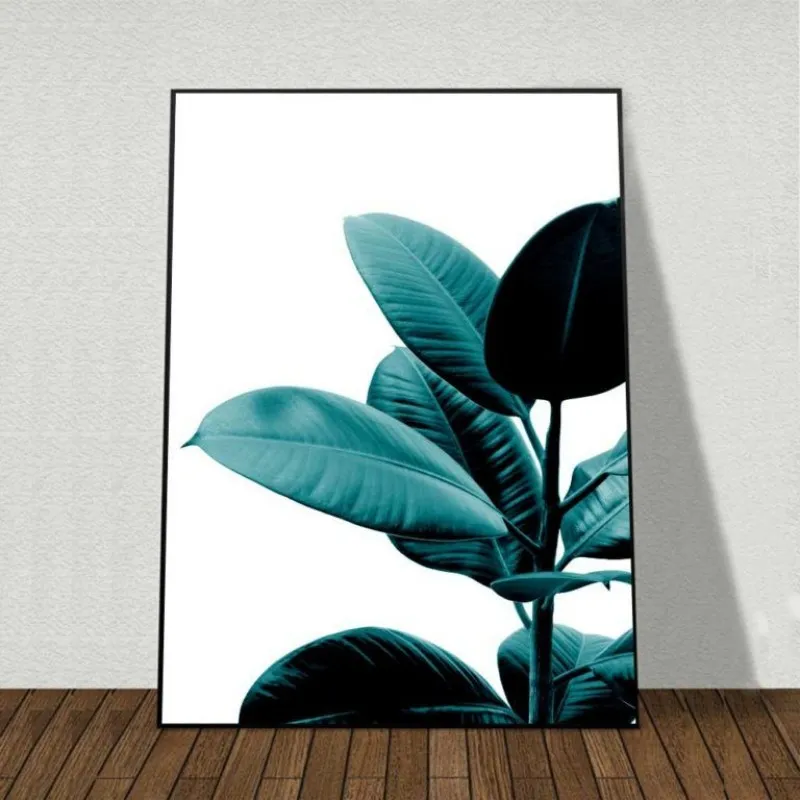 Tranh canvas lá đa và lá cọ