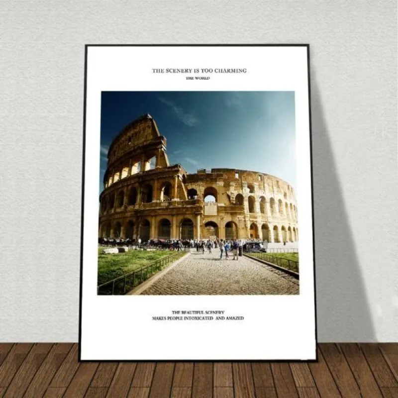 Tranh công trình kiến trúc nổi tiếng trên thề giới đấu trường La Mã