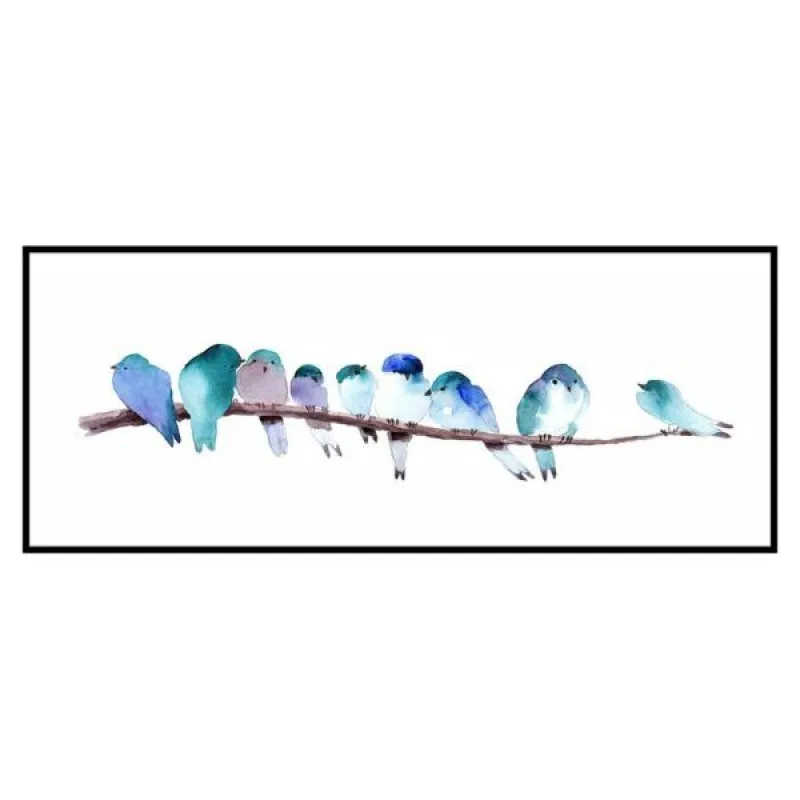 Tranh canvas đàn chim theo phong cách màu nước