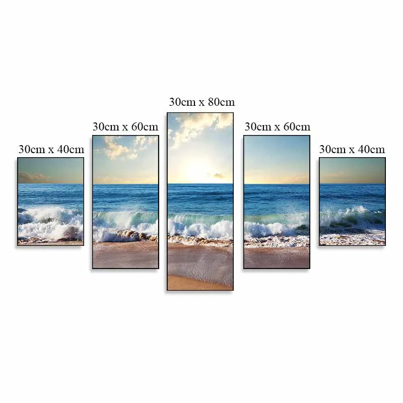 Tranh ghép phong cảnh sóng biển