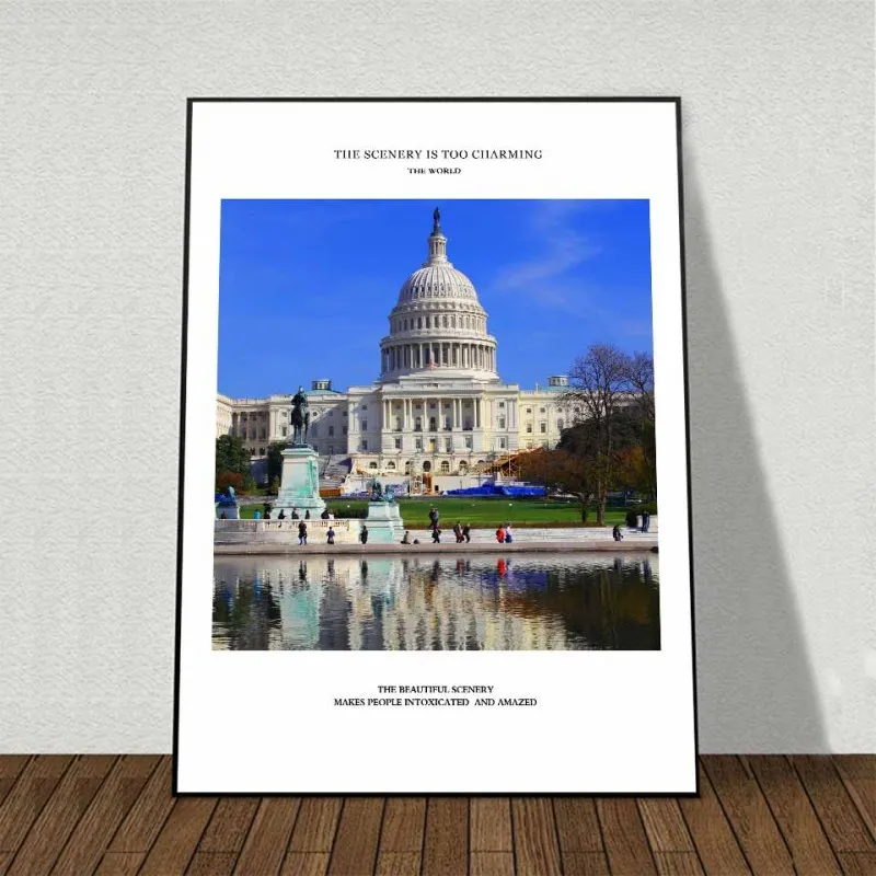 6 tấm tranh canvas đài phun nước của những công trình kiến trúc nổi tiếng trên thế giới