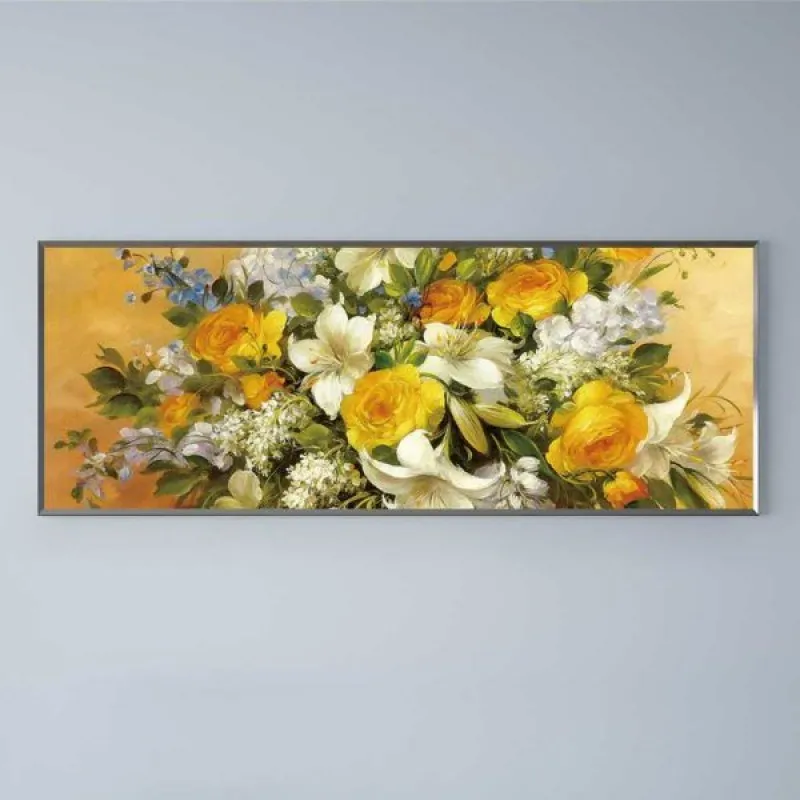 Tranh các loại hoa hồng vàng, hoa ly