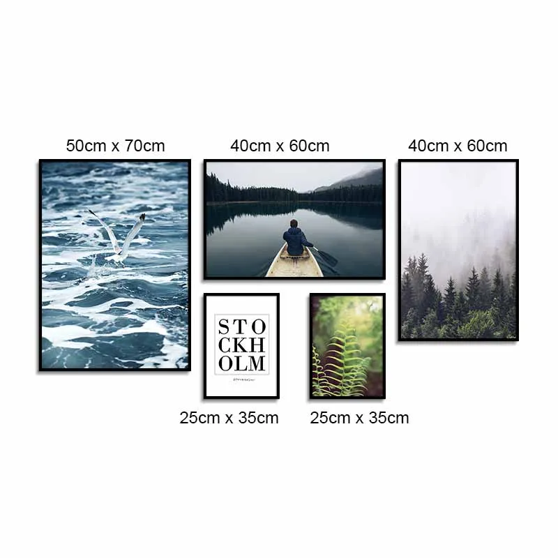 Tranh phong cảnh biển, dòng sông và ngọn rừng thông