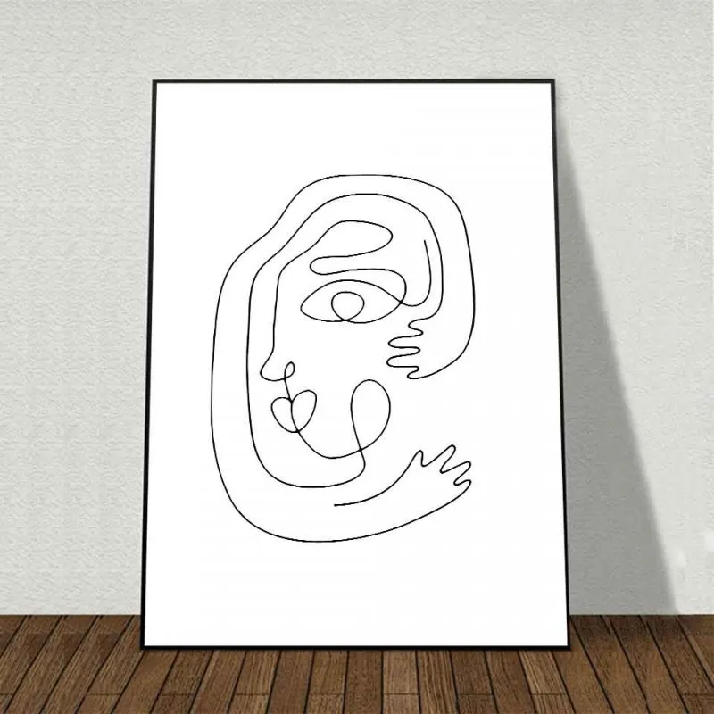 Tranh canvas trừu tượng đường nét