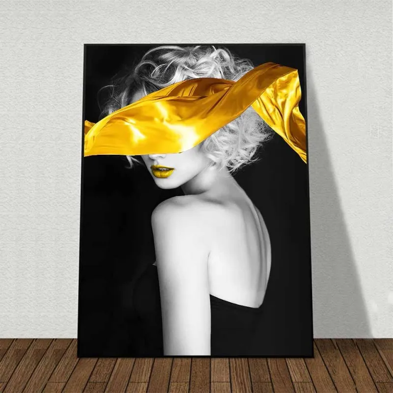 Tranh canvas 5 tấm cô gái trừu tượng