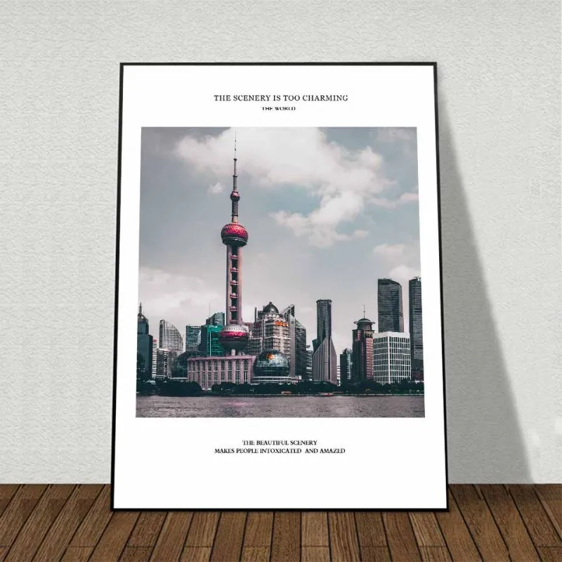 Tranh canvas phong cảnh Thành phố Thượng Hải Trung Quốc