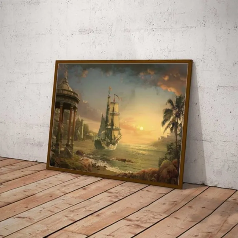 Tranh phong cảnh biển thuyền buồm